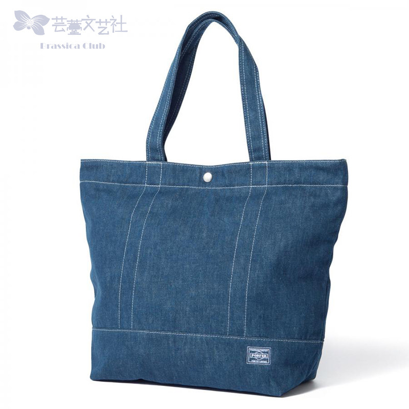 现货日本正品 HEAD PORTER DENIM TOTE BAG (XL) 牛仔单肩手提包