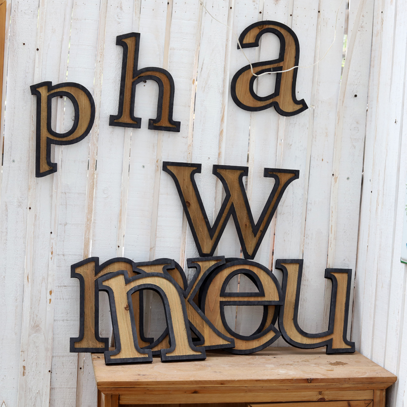 工业风小写英文字母壁饰