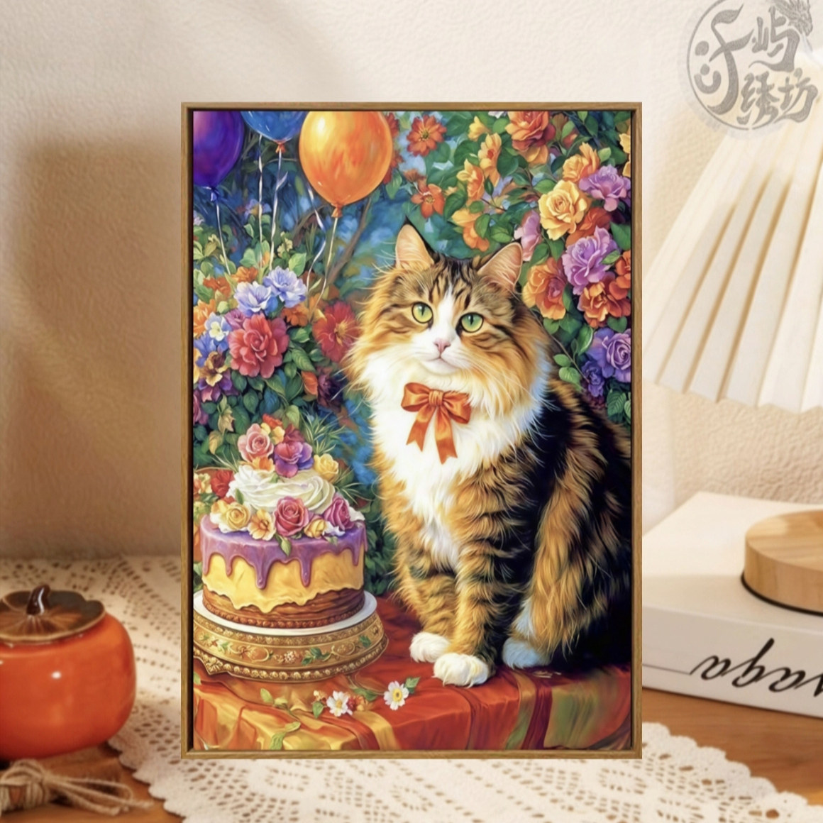 猫咪生日快乐十字绣新款高颜值ins风治愈可爱线绣客厅卧室diy小件