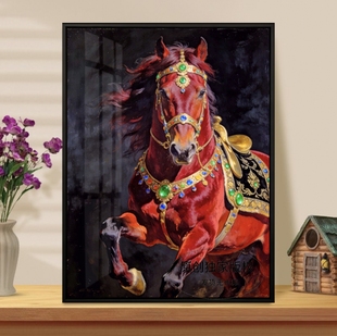 红色吉祥骏马十字绣2026新款马到成功喜庆线绣客厅玄关diy手工绣