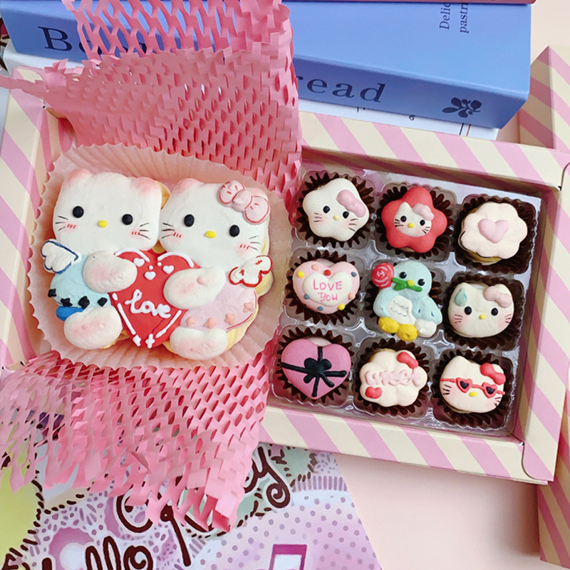 圣诞节马卡龙甜品韩式甜点三丽鸥卡通贝壳生日高端礼物蛋糕送女友