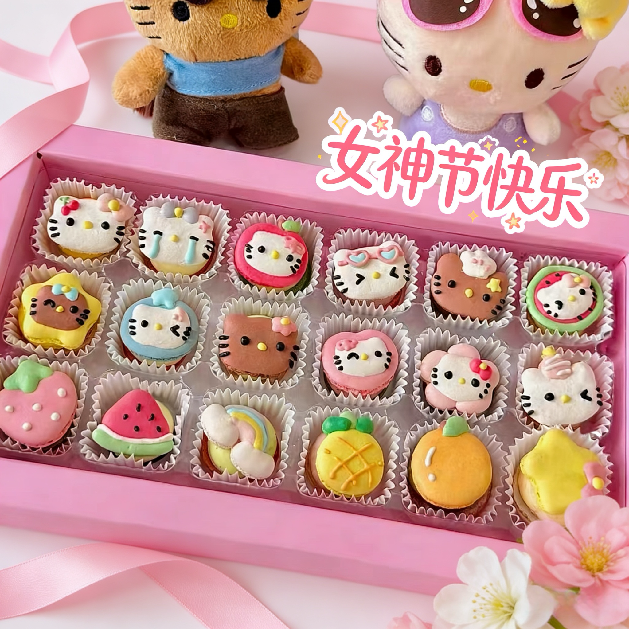 新年节马卡龙甜品韩式甜点三丽鸥卡通贝壳生日高端礼物蛋糕送女友