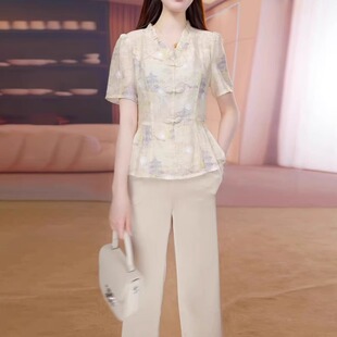 时尚套装女2026新款夏季时髦洋气质高端贵夫人品牌妈妈减龄两件套
