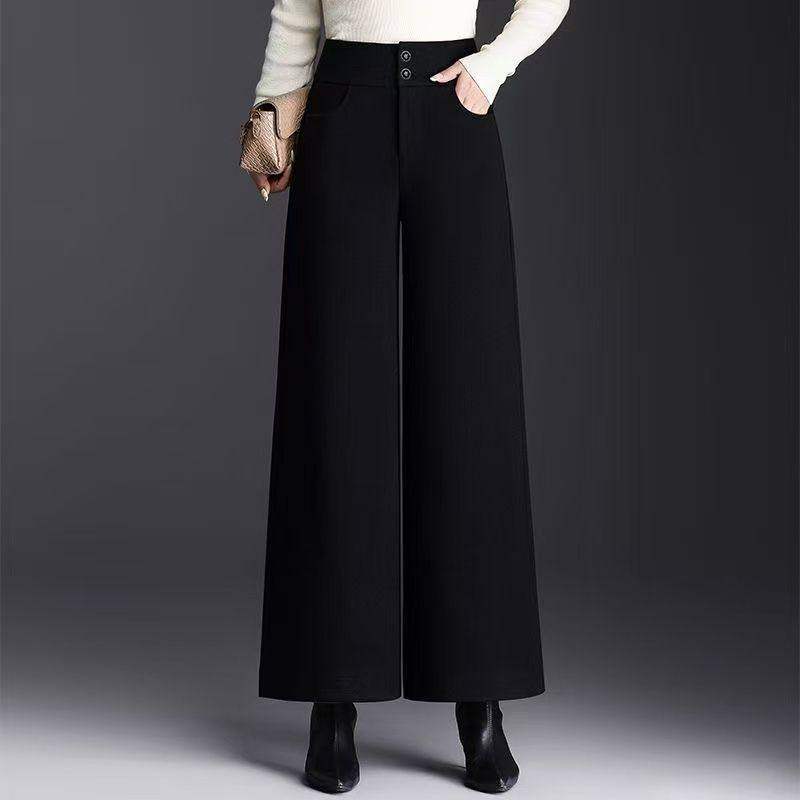 黑色爆款直筒阔腿长裤2026年春秋季新款西装垂感高级感毛呢女裤子,女装/女士精品,休闲裤,淘宝优惠券,粉丝福利购,淘宝优惠卷