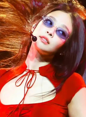 jennie演唱会同款无框墨镜