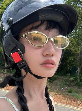 小众设计感y2k亚文化黄色墨镜