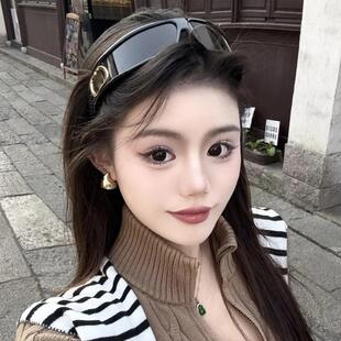 D家CD发箍墨镜女款2025新款Y2K连体未来科技感头箍式发窟太阳眼镜