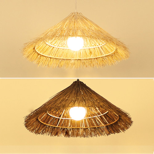 草帽灯茅草复古中式餐厅农家饭店火锅店创意个性艺术店铺商用吊灯
