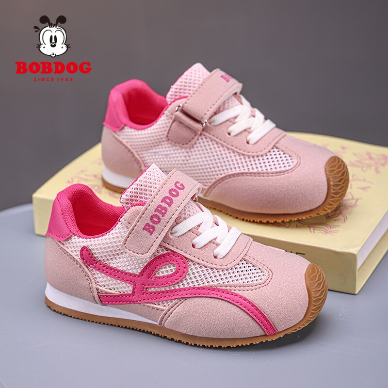 巴布豆夏季女童鞋子2026新款小中大童单网透气防臭儿童阿甘运动鞋