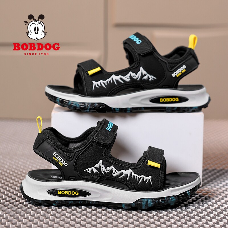 巴布豆儿童凉鞋2026夏季新款露趾软底防滑男童速干轻便时尚沙滩鞋