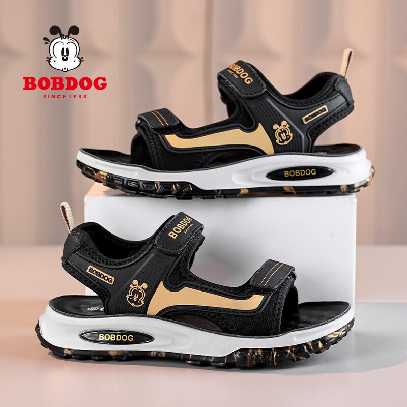 巴布豆男童凉鞋夏季2026新款露趾中大童软底防滑时尚儿童沙滩鞋子