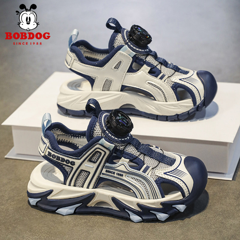 巴布豆男童包头凉鞋2026新款夏季小中大童软底防滑运动儿童沙滩鞋