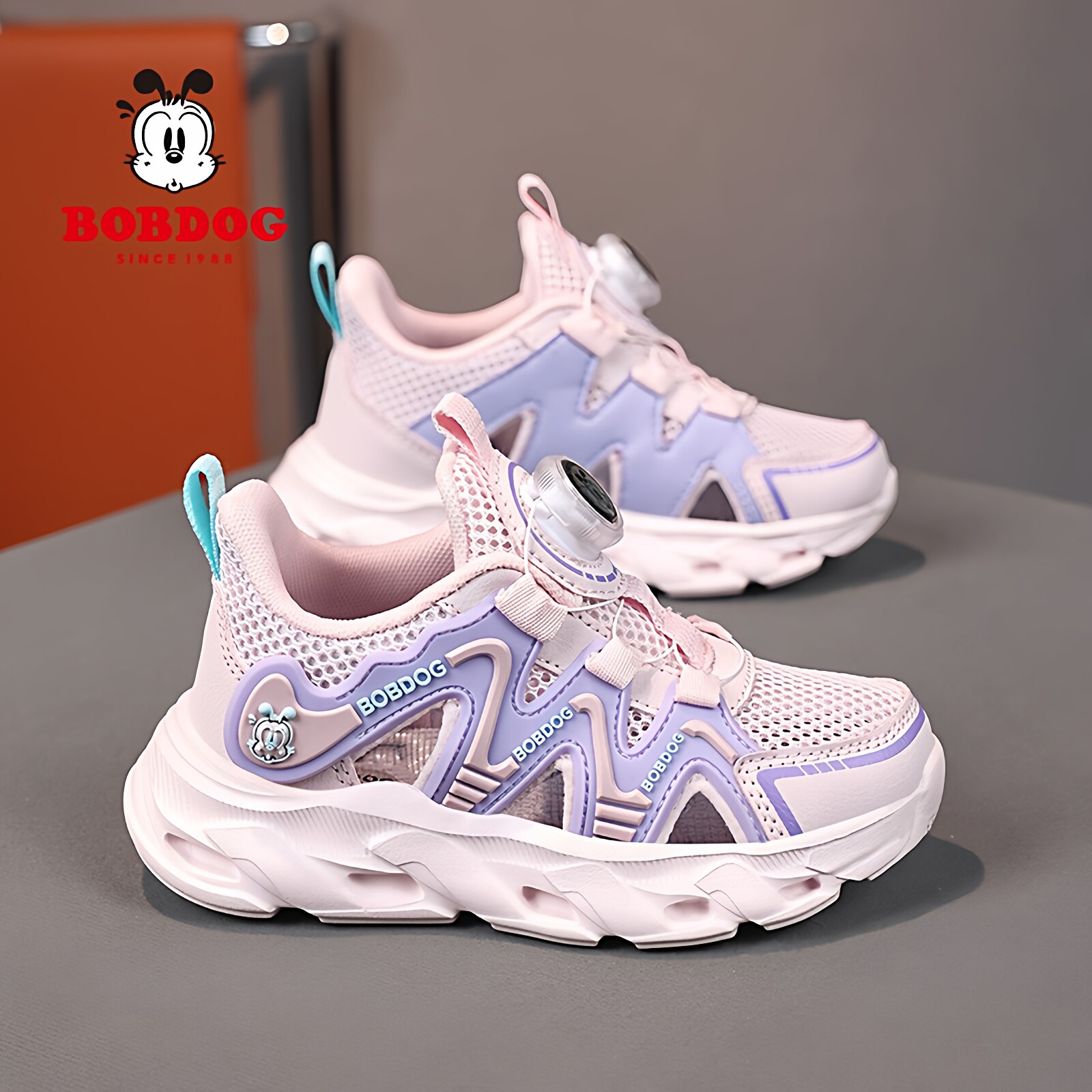 巴布豆女孩运动凉鞋2026新款夏季女童镂空单网透气儿童速干溯溪鞋