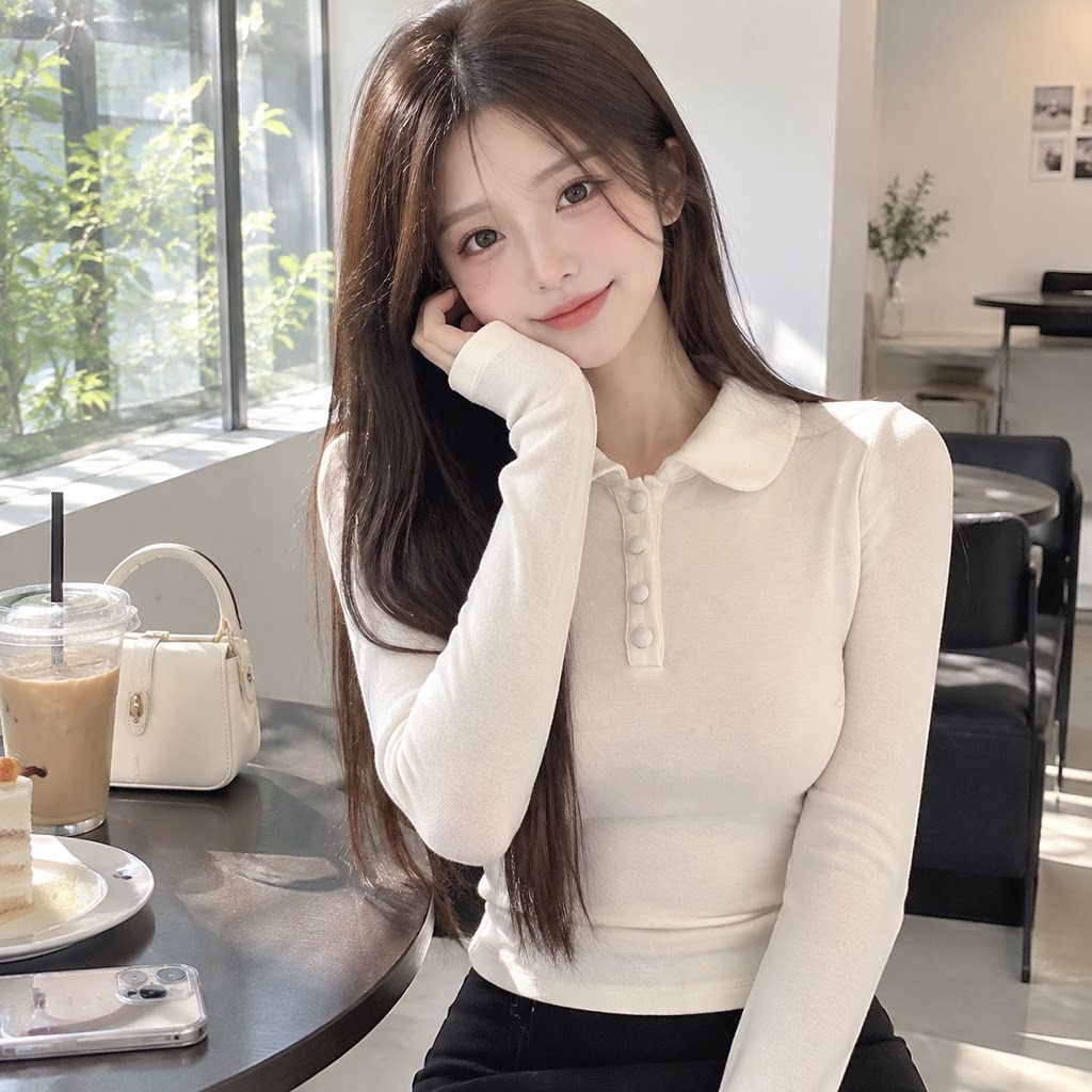 早秋韩系显瘦长袖打底T恤女