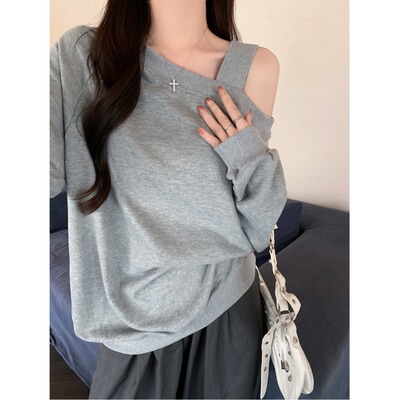 韩版中国棉毛混纺常规斜领纯色