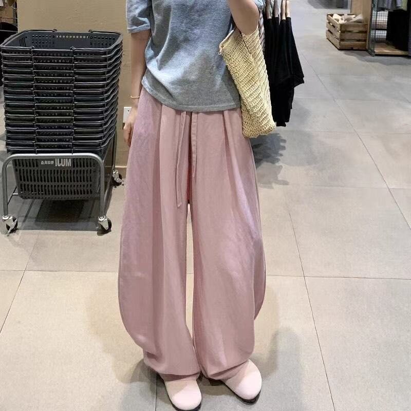 夏季薄款高腰显瘦阔腿裤女