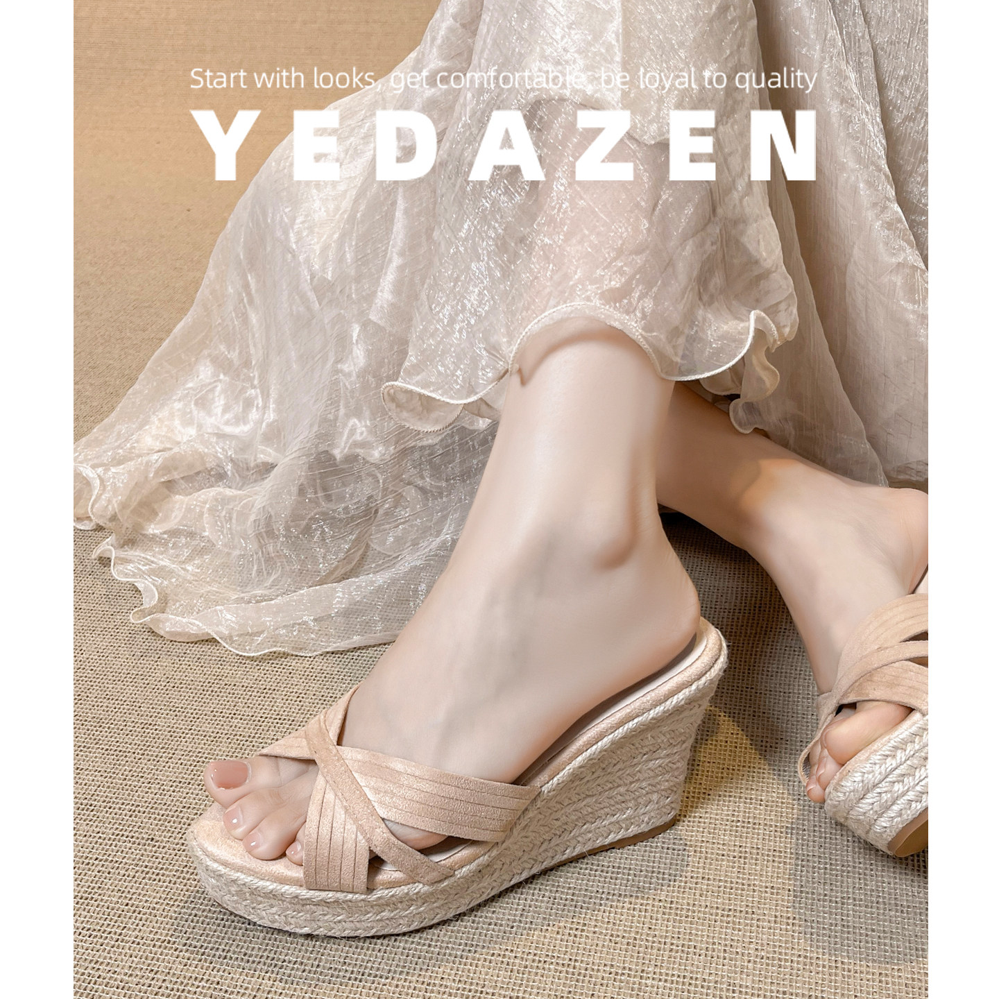 防水台高跟鞋不累脚巨好看厚底凉拖外穿夏季坡跟凉鞋女款2026新款