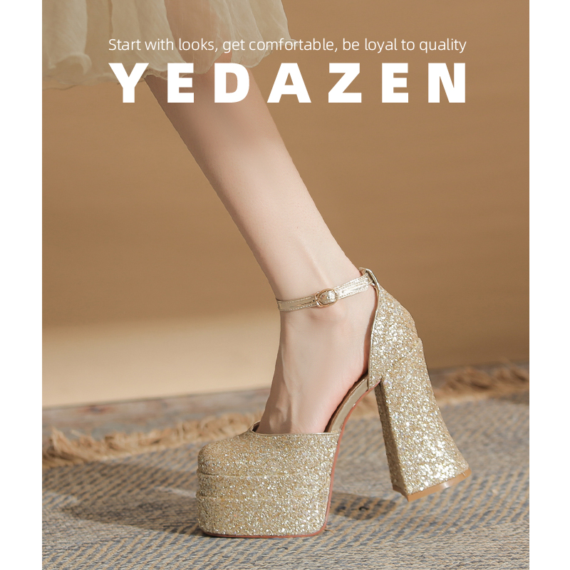 12CM防水台超高跟鞋女婚鞋新娘鞋