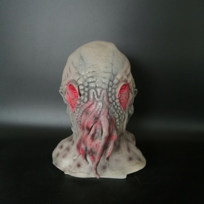 神秘章鱼博士面具万圣节派对恐怖乳胶章鱼动物头套鬼怪物拍照道具