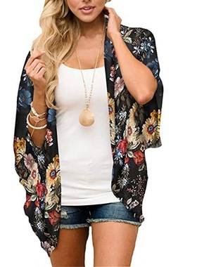 2025 New Women Summer Long Flowy Kimono Cardigans Boho Chiff
