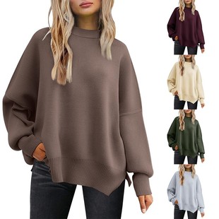 Women's Oversized Batwing Sweaters Fall Knit Pullover Tops
