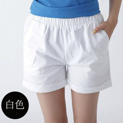 女夏宽松休闲运动松紧腰阔腿短裤
