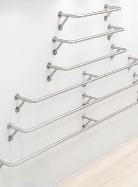 服装店上墙壁挂式货架男女装店墙上挂衣架展示架网红不锈钢拉丝银