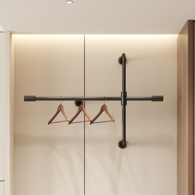 酒店同款不锈钢挂衣架可定制电镀钛金毛巾架足浴店美容院宾馆衣杆