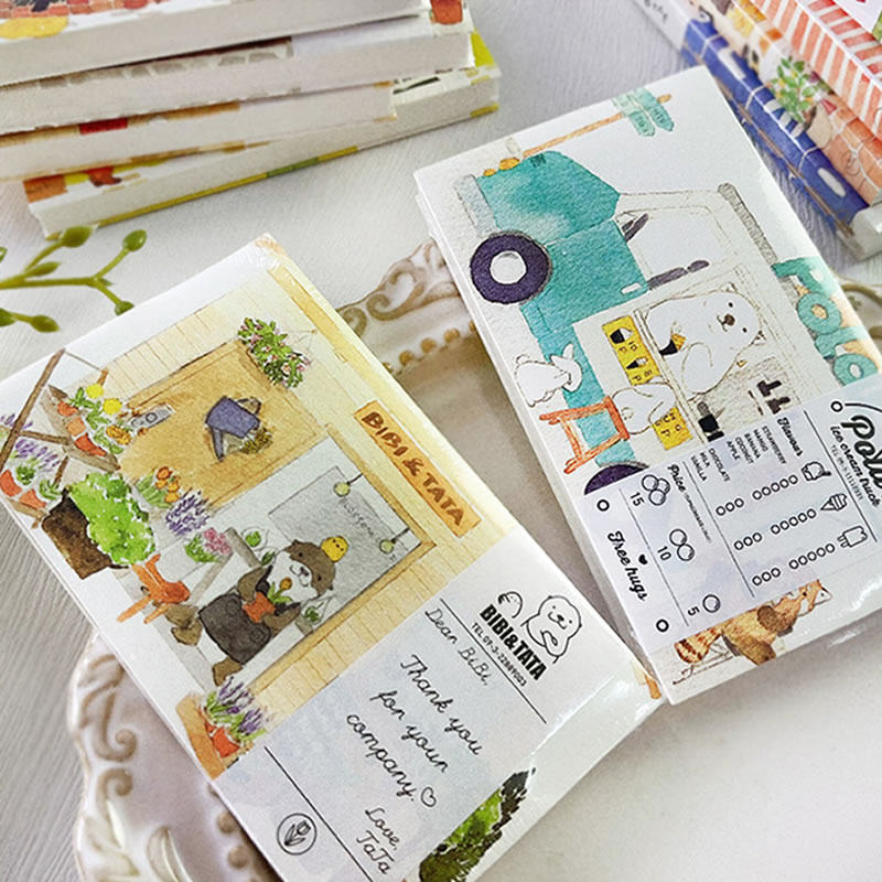 九口山沈欣如MINI NOTE迷你7系列小动物商店街可爱笔记本A7尺寸