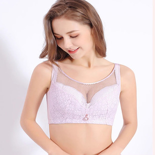 蕾丝抹胸防走光薄款 舒适无钢圈文胸罩聚拢调整型收副乳女内衣689