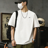潮流半袖 美式 男体恤 夏季 潮牌2026新款 260g重磅T恤男短袖 纯棉男士