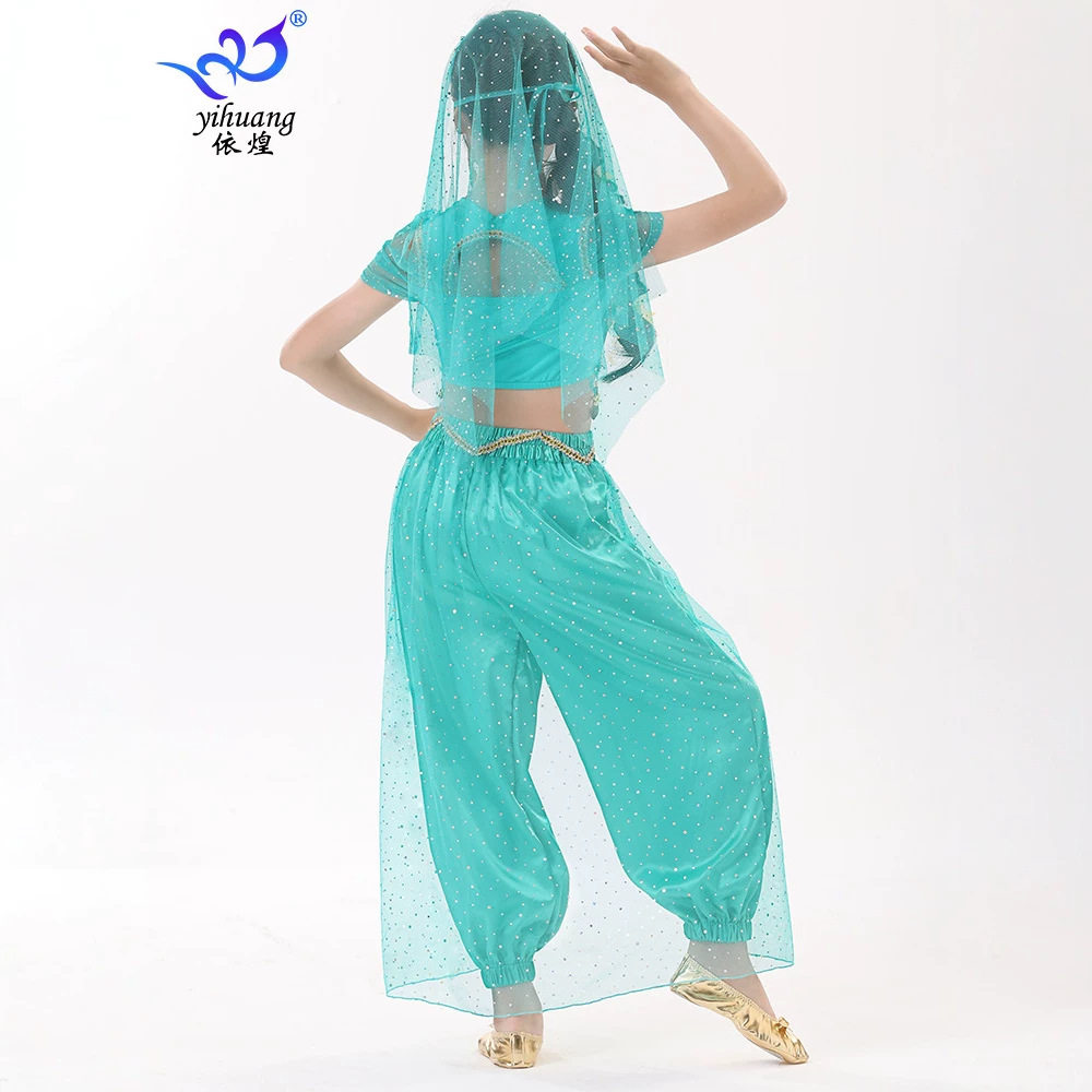 儿童印度舞服西域舞蹈帕莎女孩新疆花儿演出服装茉莉公主天竺少女
