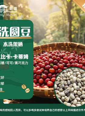 高晟庄园 水洗圆豆咖啡生豆 PB阿拉比卡1000g 醇厚油脂云南咖啡豆