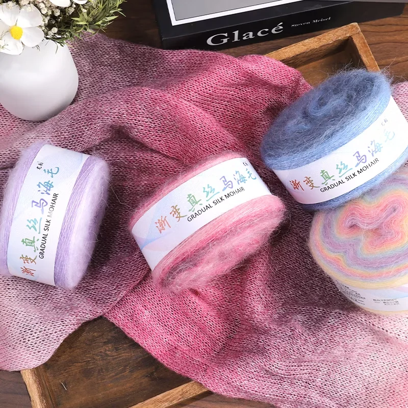 手编马海毛外套围巾线