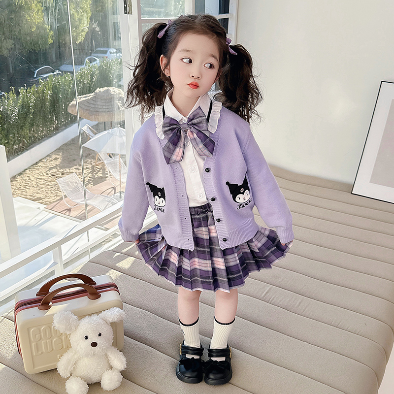 女童春装库洛米JK三件套
