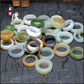 新疆和田玉戒指圈碧玉青玉青花青白白玉糖玉指环玉之缘男女款 新品