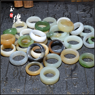 新疆和田玉戒指圈碧玉青玉青花青白白玉糖玉指环玉之缘男女款新品