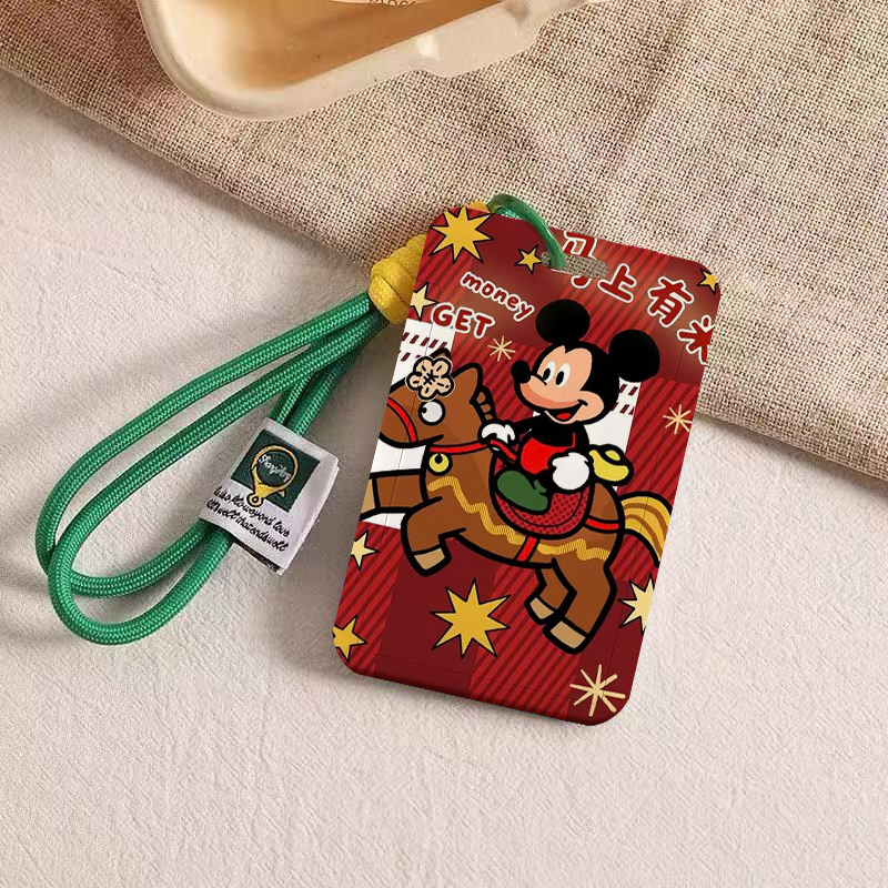 红色马上有米卡通饭卡套公交地铁门禁工牌证件保护套挂包防丢绳,文具电教/文化用品/商务用品,卡套/证件套,淘宝优惠券,粉丝福利购,淘宝优惠卷