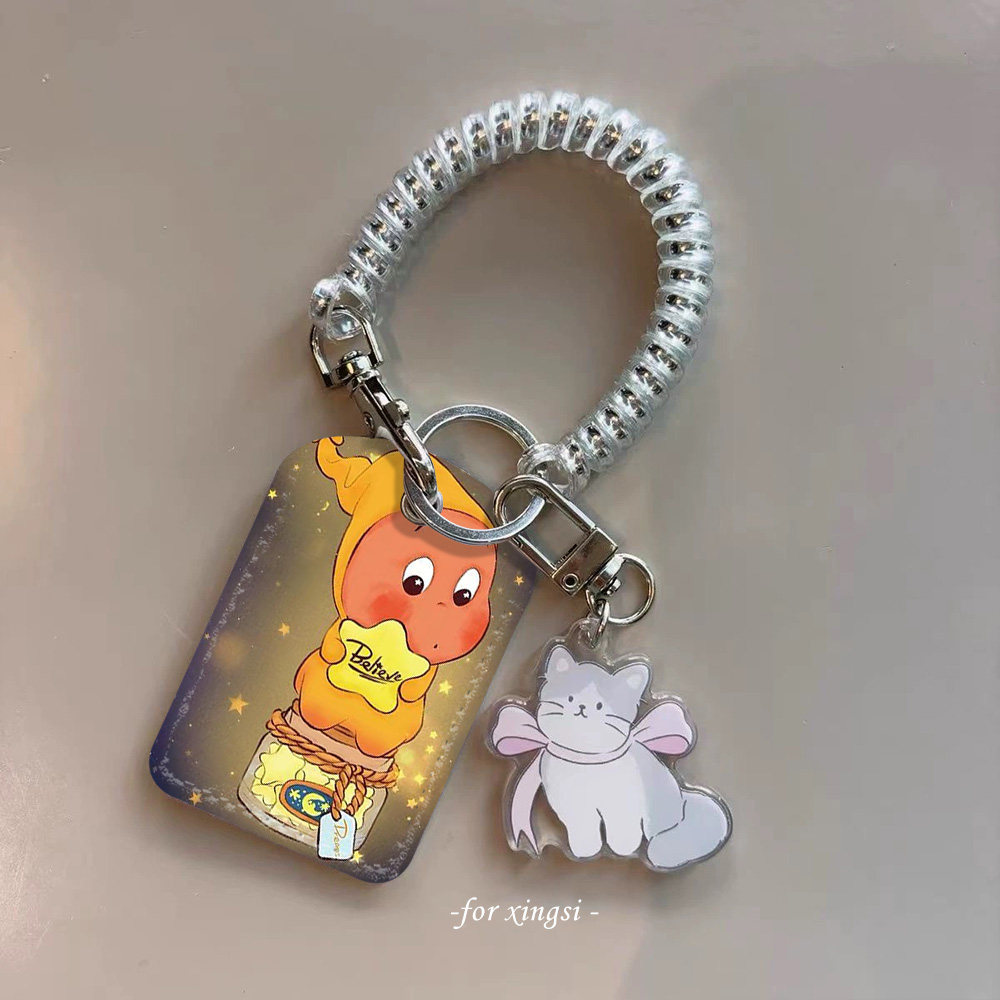 可爱星星人水滴型门禁小卡nfc感应卡保护套卡通配件挂包防丢绳