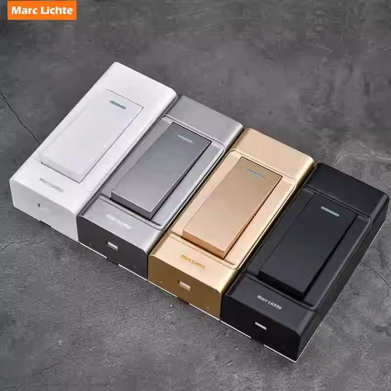 明装单控一开双控单线迷你手捏小开关220V白色卧室床头按钮开关