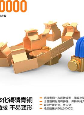 120型暗装台湾美国美规美式六孔双三孔电源插白色20A美标插座面板