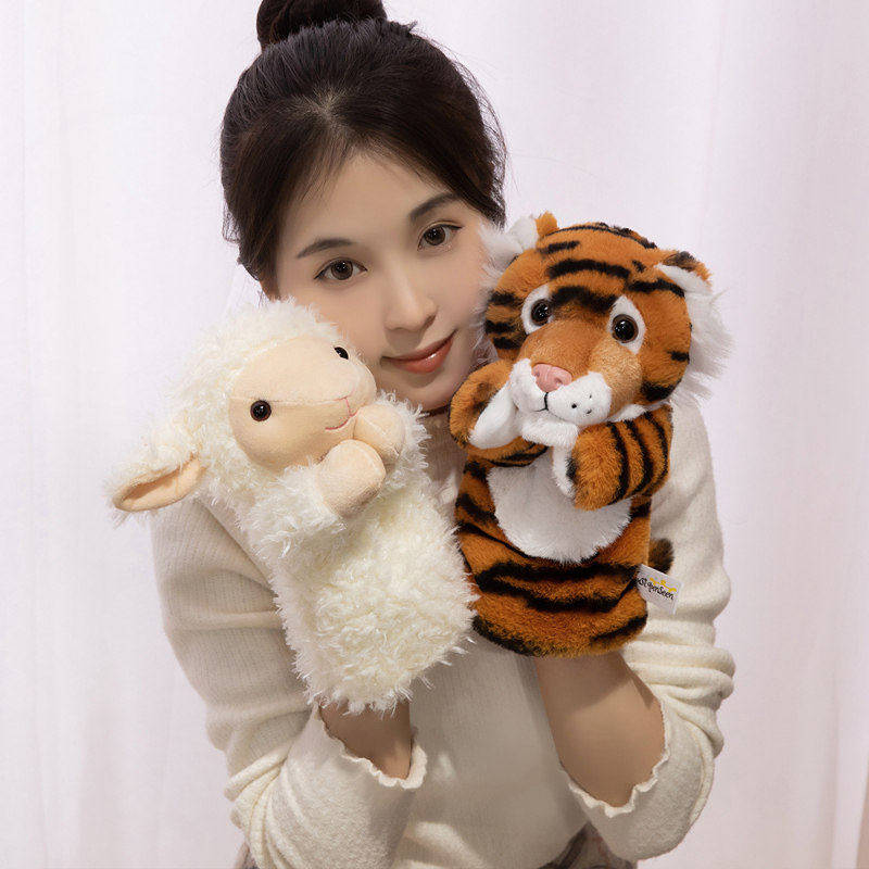 老虎大象豹子手偶可爱小羊公仔毛绒玩具儿童安抚玩偶讲故事布娃娃,玩具/童车/益智/积木/模型,手偶/安抚玩偶,淘宝优惠券,粉丝福利购,淘宝优惠卷