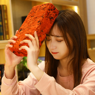 道具板砖抱枕仿真砖头抱枕头可爱毛绒玩具恶搞怪创意男女生日礼物