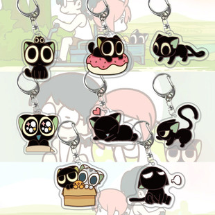 罗小黑战记动漫周边钥匙扣风息洛竹亚克力双面书包小挂件Q版