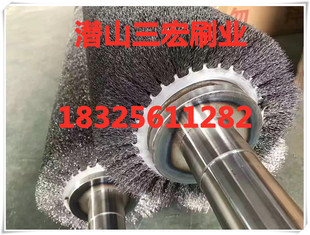 金属表面冷热轧处理钢板 滚筒筛沙机防堵钢丝刷 铝板酸洗线毛刷辊