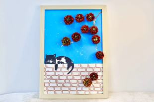 松果diy装饰画送相框摆件