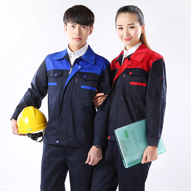 春秋冬工地装修工作服男耐磨长袖上衣工装劳动装修工厂车间劳保服