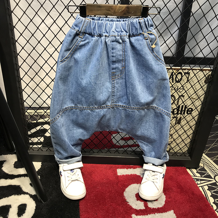 童装男童牛仔裤春季新款儿童哈伦裤宝宝大档裤潮裤子胖子大屁屁裤