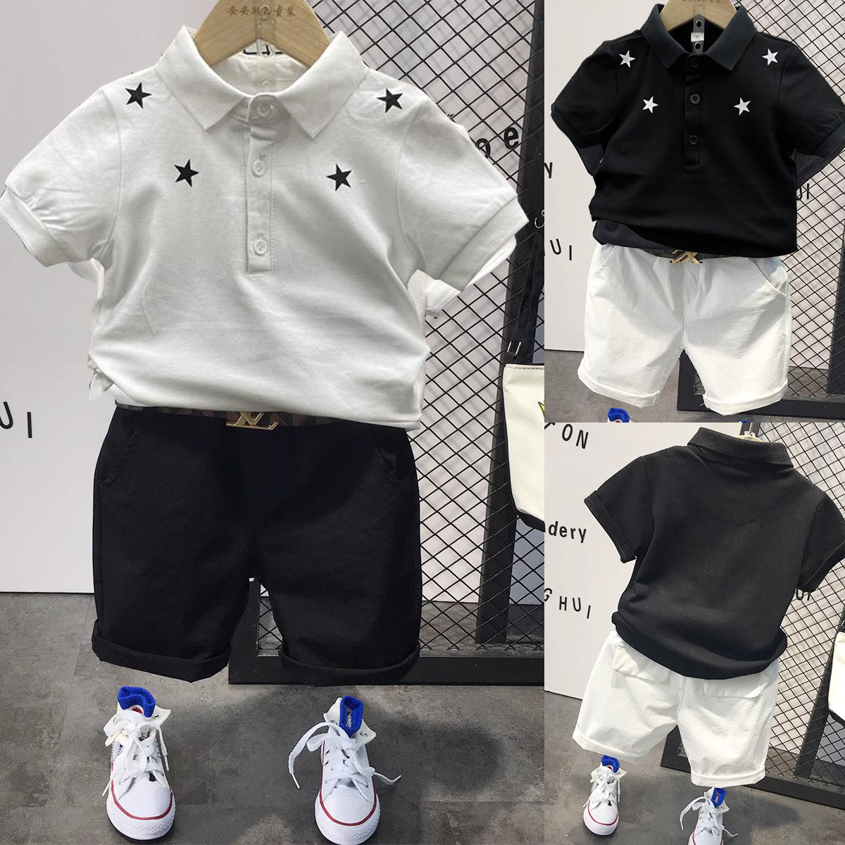 儿童短袖POLO衫夏休闲半袖T恤