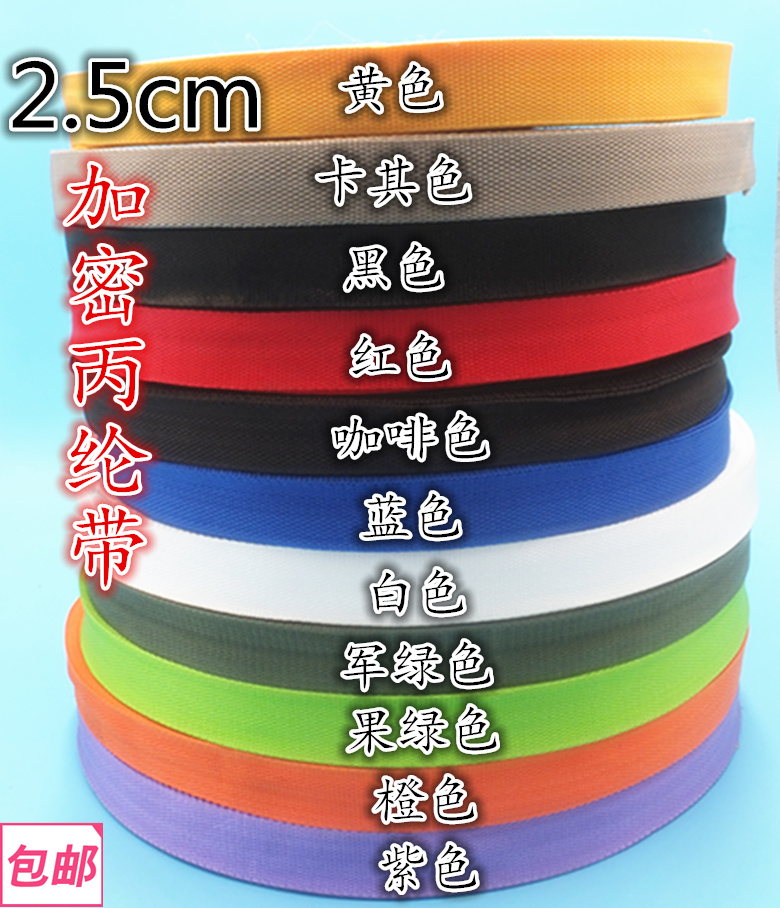 2.5cm¿í²ÊÉ«±ûÂÚ´øÄáÁú±³°ü´ø°ü±ß´ø±â´øÖ¯´ødiy¸¨ÁÏPPÖ¯´ø°üÓÊ
